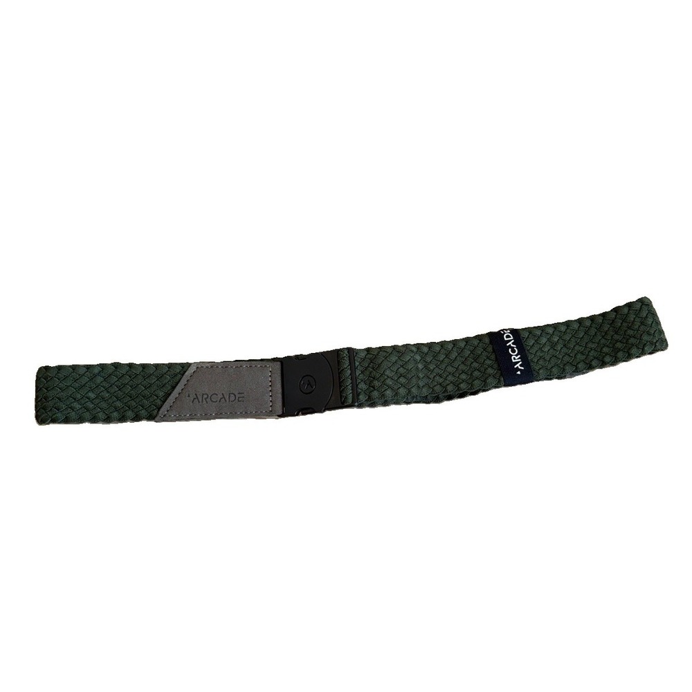 Arcade Futureweave Belt Green Braided Woven Elasticized Stretch Travel Friendly